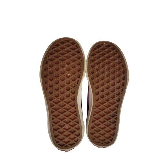 Vans Kids Red & White Old Skool Sneakers Size 12 - Picture 5 of 6